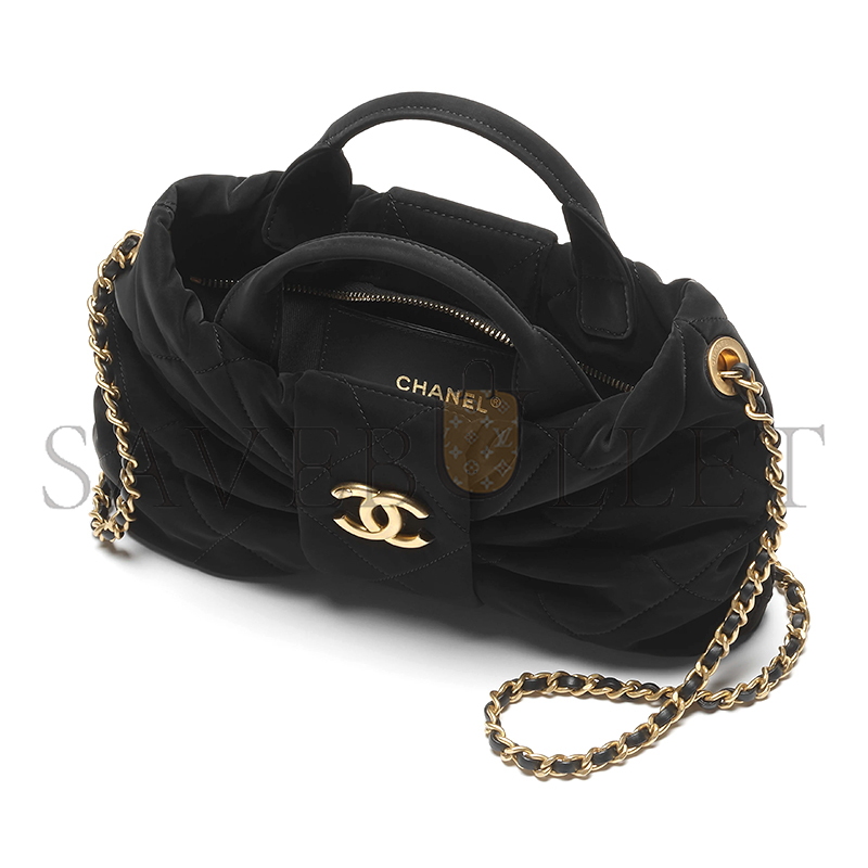 CHANEL MINI BOW BAG VELVET-EFFECT NYLON AS5849 02 (26*18*5cm)